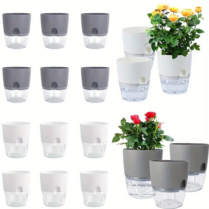 Aloe Vera Pot - 10/5 قطعة اناء للزهور البلاستيكية ذاتية